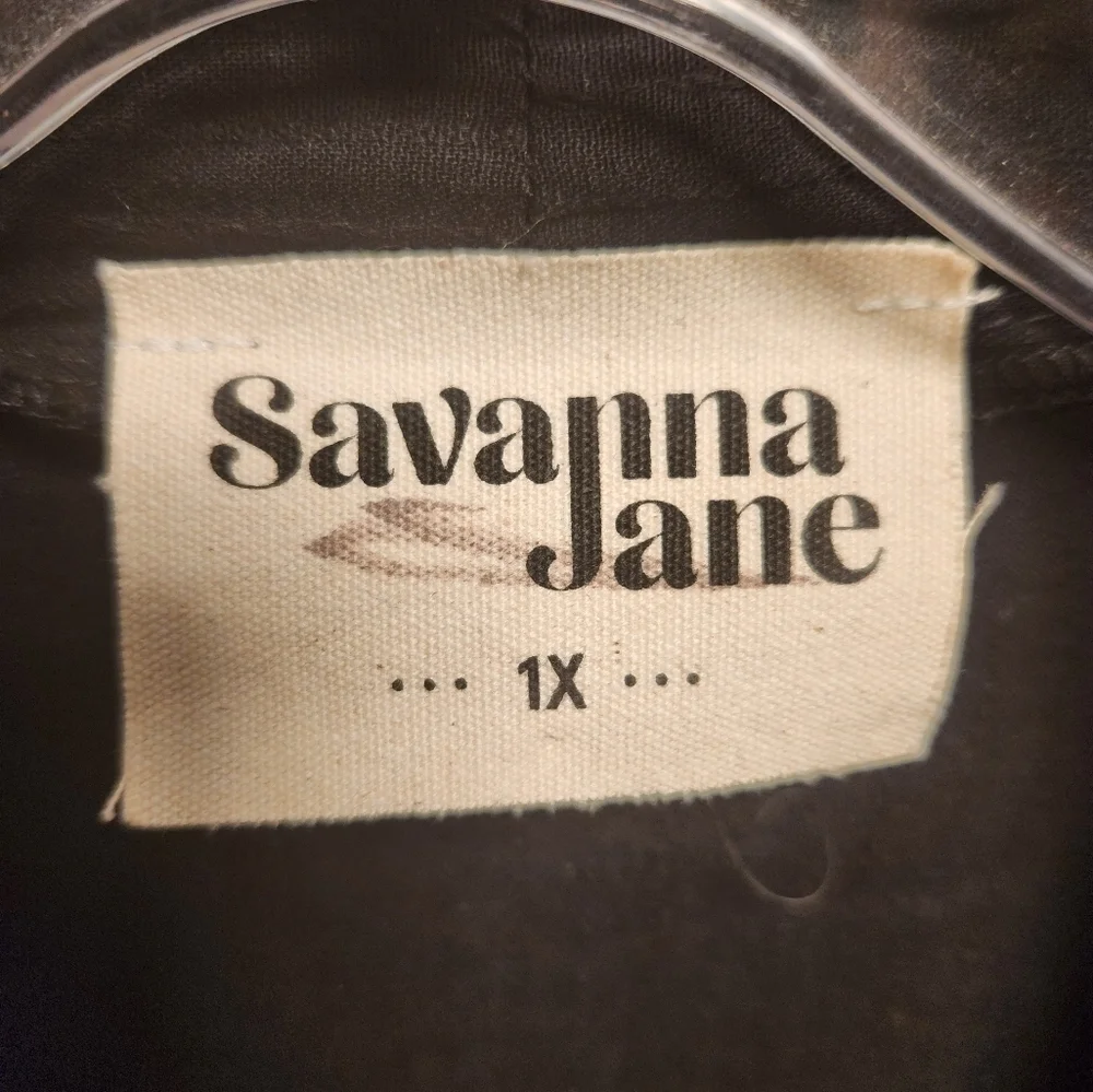 NWOT Savanna Jane Adra embroidered open front cardigan sz 1X